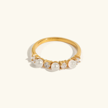 [GALE]Keisha Diamond Pearl Ring