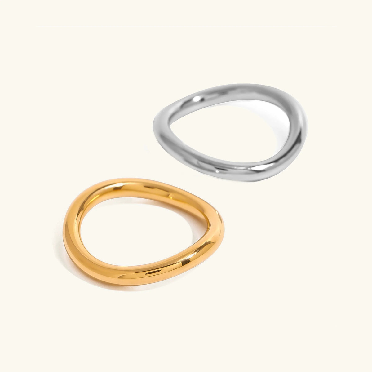 [GALE]Miley Gold & Silver Layered Rings