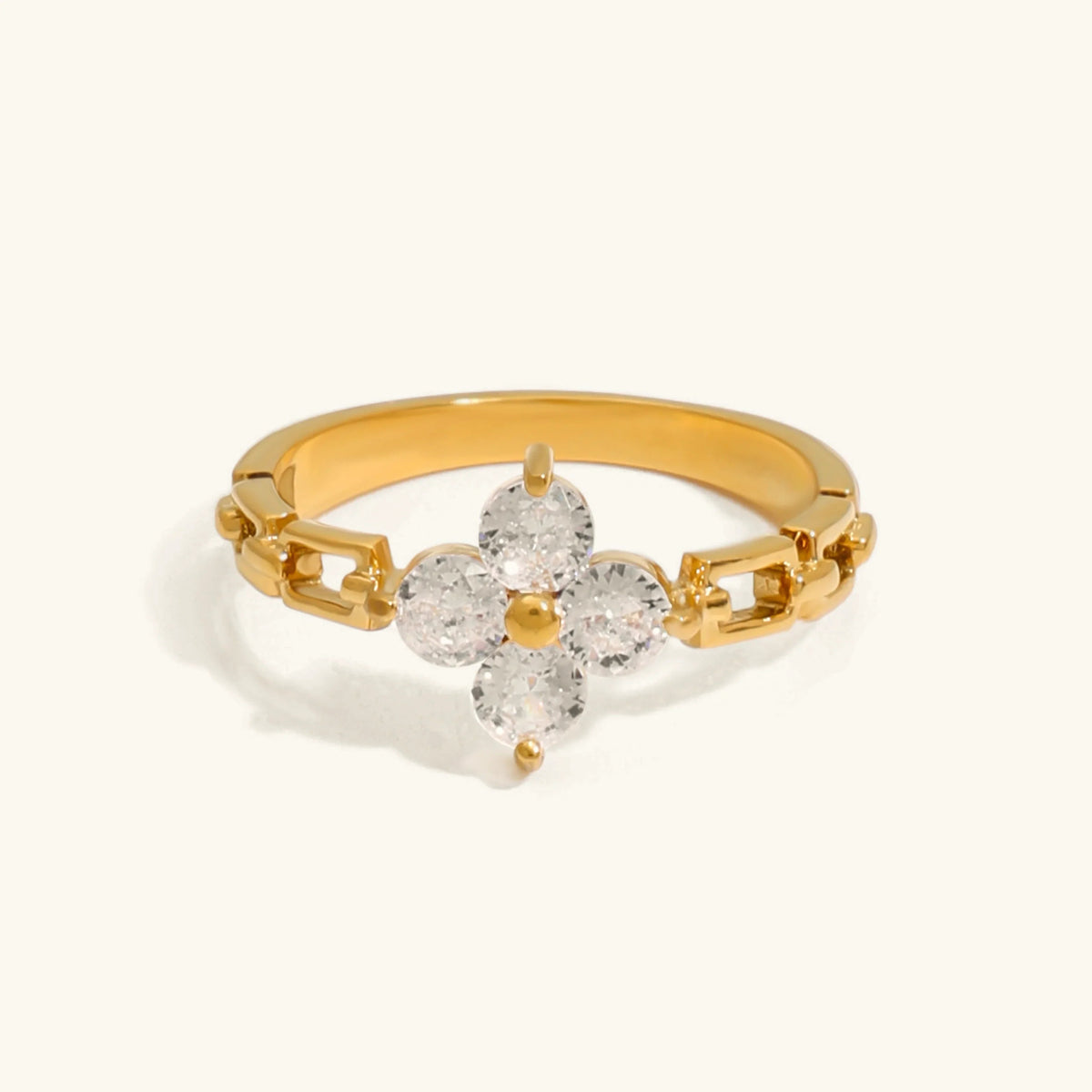 [GALE]Clestine Diamond Petal Ring