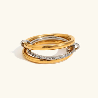 [GALE]Chastity Diamond Ring Stack