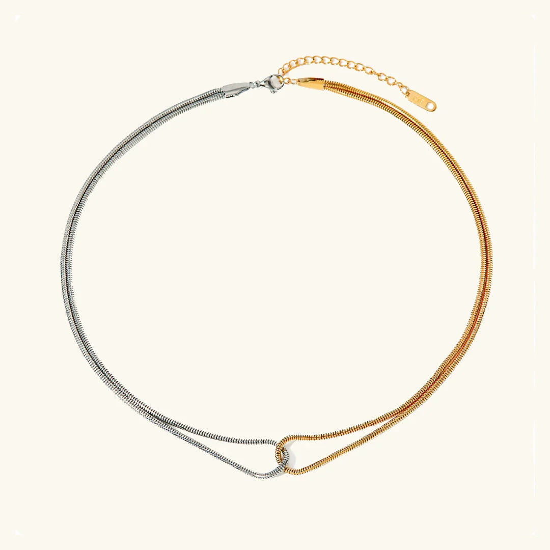 [GALE]Talia Two Tone Necklace