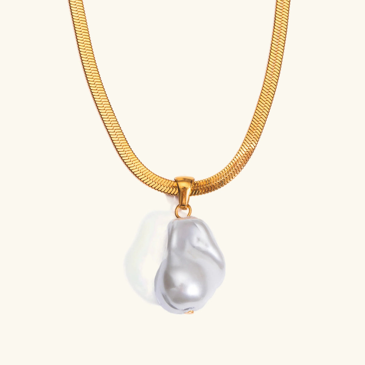 [GALE]Glorietta Herringbone Pearl Necklace