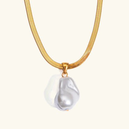 [GALE]Glorietta Herringbone Pearl Necklace