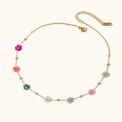 [GALE]Azalea Floral Gold Necklace