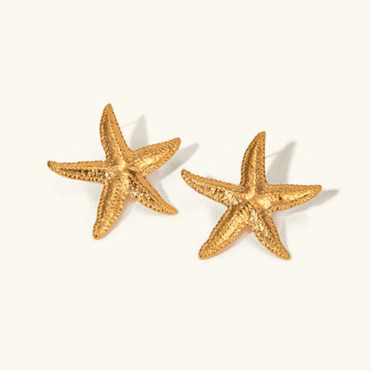 [GALE]Serene Gold Starfish Earrings