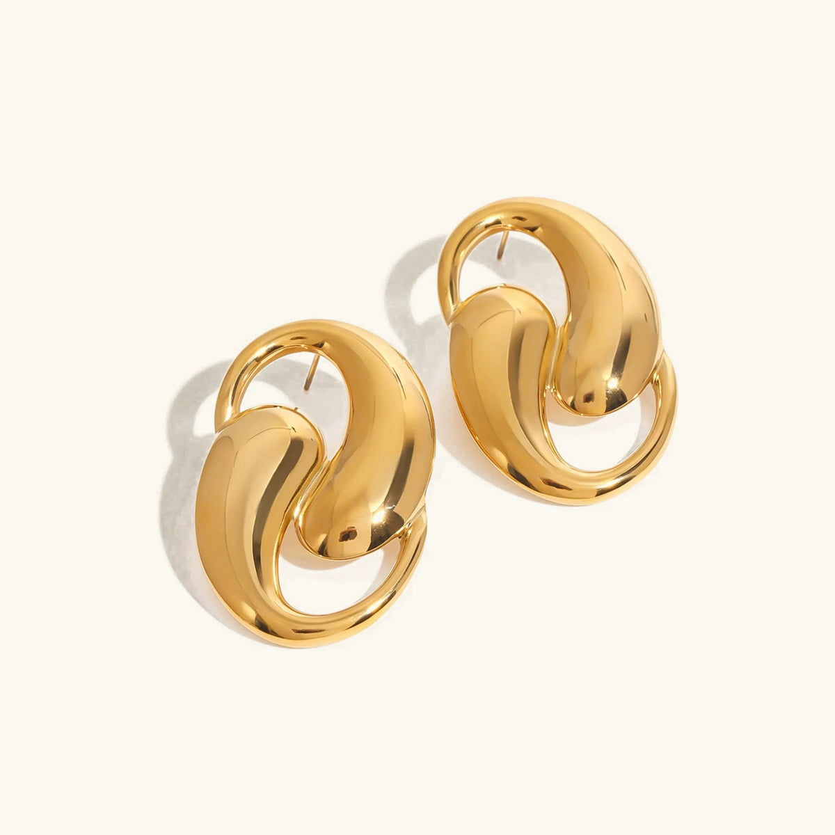[GALE]Dansley Water Drop Gold Earrings