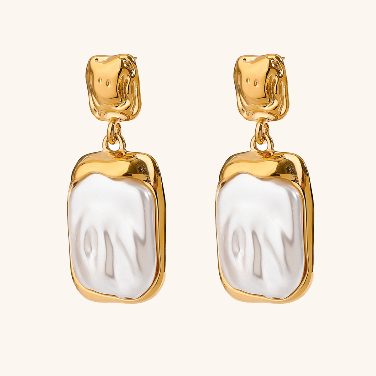 [GALE]Brittany Freshwater Pearl Slate Earrings