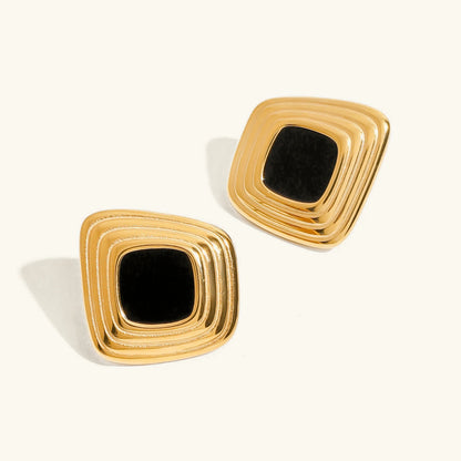 [GALE]Sylvie Geometric Gold Earrings
