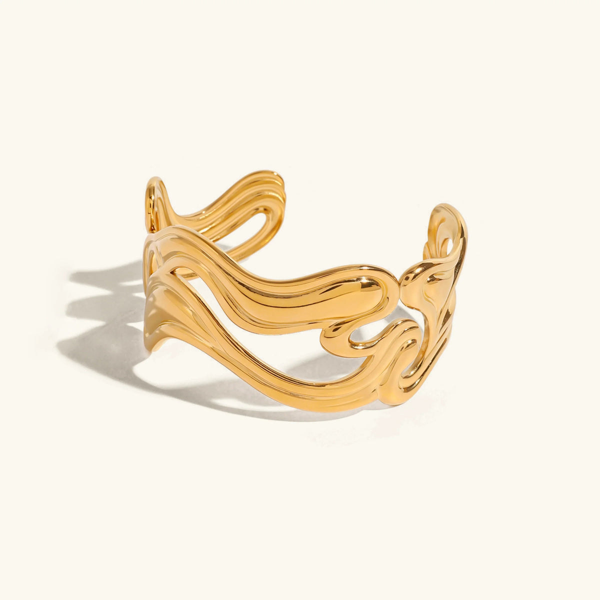 [GALE]Anissa Wavy Gold Bracelet