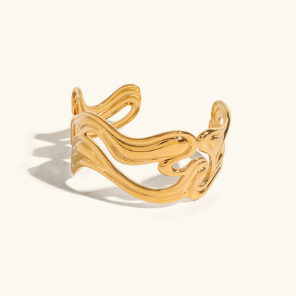 [GALE]Anissa Wavy Gold Bracelet