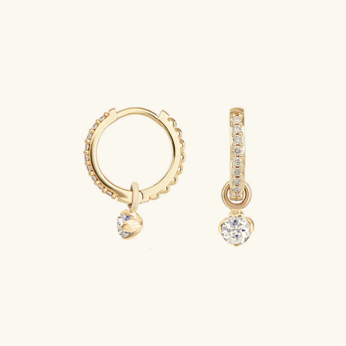 [GALE]Blake Reversible Diamond Hoops
