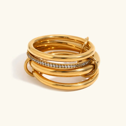 [GALE]Christabel Diamond Ring Stack