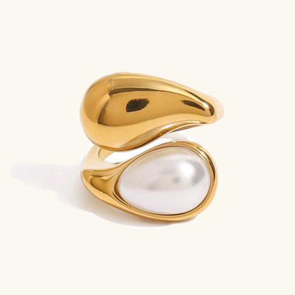 [GALE]Mara Amber Pearl Ring