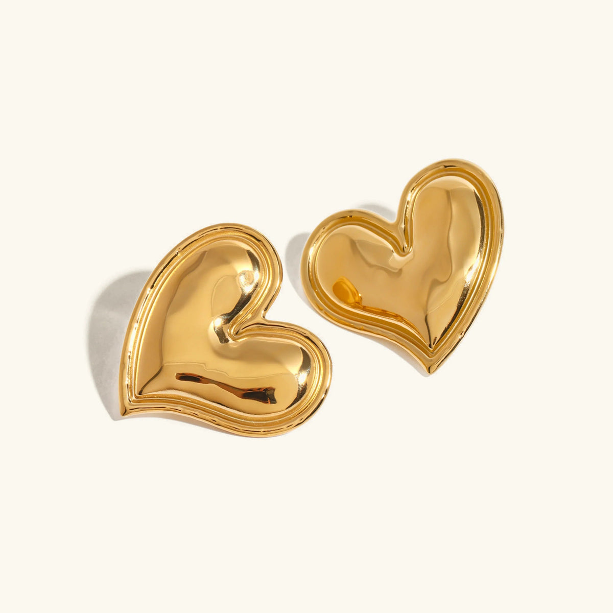 [GALE]Liora Gold Heart Earrings