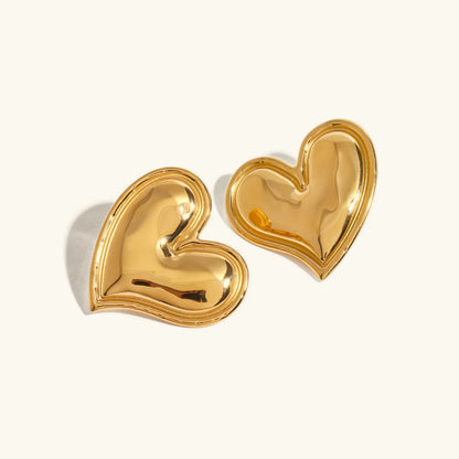 [GALE]Liora Gold Heart Earrings