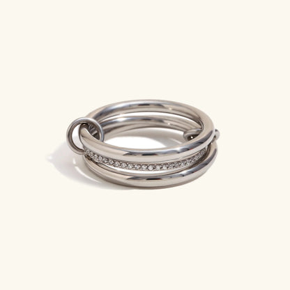 [GALE]Evadne Diamond Ring Stack