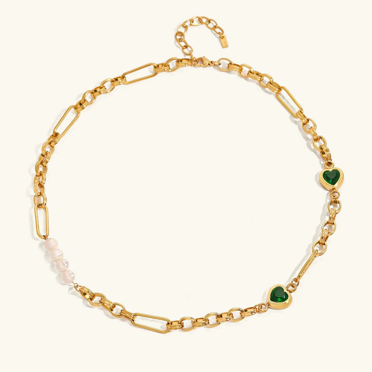 [GALE]Maddison Pearl Chain Gold Necklace