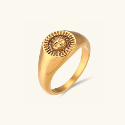 [GALE]Solari Sunface Gold Ring