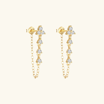 [GALE]Daniella Diamond Chain Stud