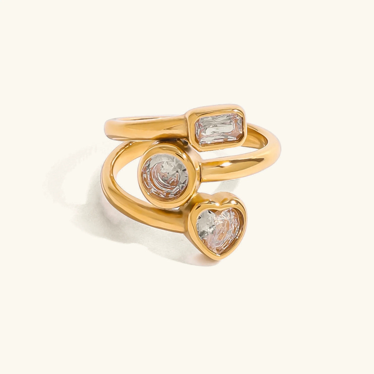 [GALE]Amelina Layered Diamond Ring
