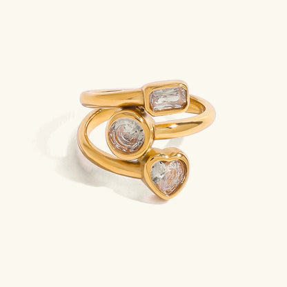 [GALE]Amelina Layered Diamond Ring