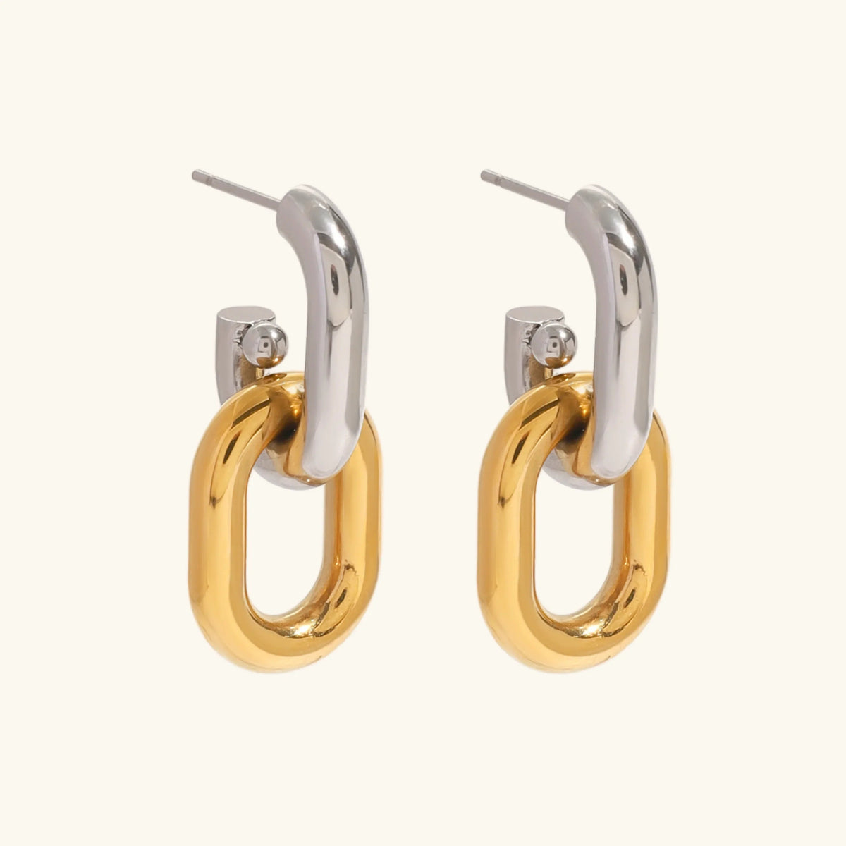 [GALE]Taylor Two Tone Double Hoops