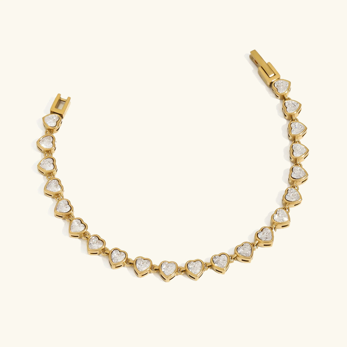 [GALE]Romani Heart Shaped Tennis Bracelet