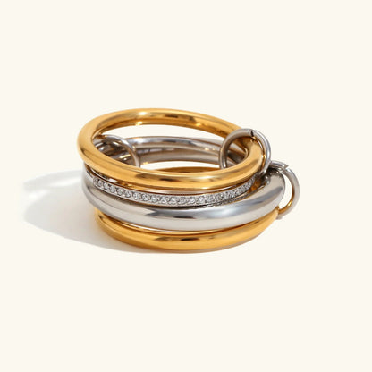 [GALE]Aeliana Diamond Ring Stack