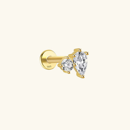 [GALE]Kate Flat Back Diamond Stud