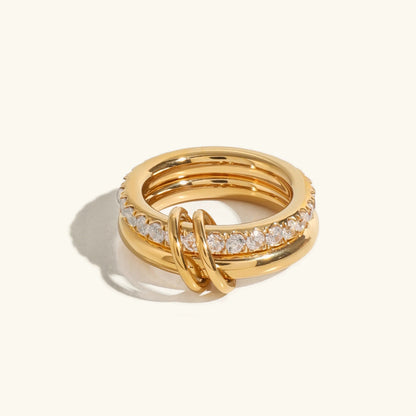 [GALE]Alison Stacked Diamond Ring
