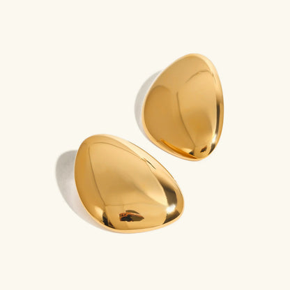[GALE]Carrie Chunky Bean Gold Earrings