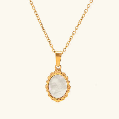 [GALE]Roselle Vintage Mother Of Pearl Pendant