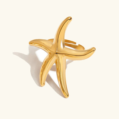 [GALE]Oceanic Gold Starfish Ring