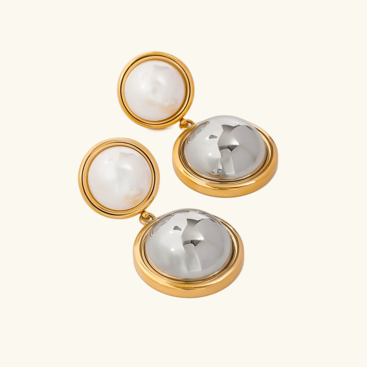[GALE]Avery Pearl Dome Earrings