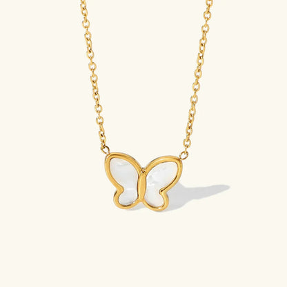 [GALE]Flutterby Mother of Pearl Necklace