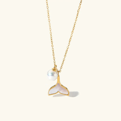 [GALE]Mermaid Freshwater Pearl Necklace