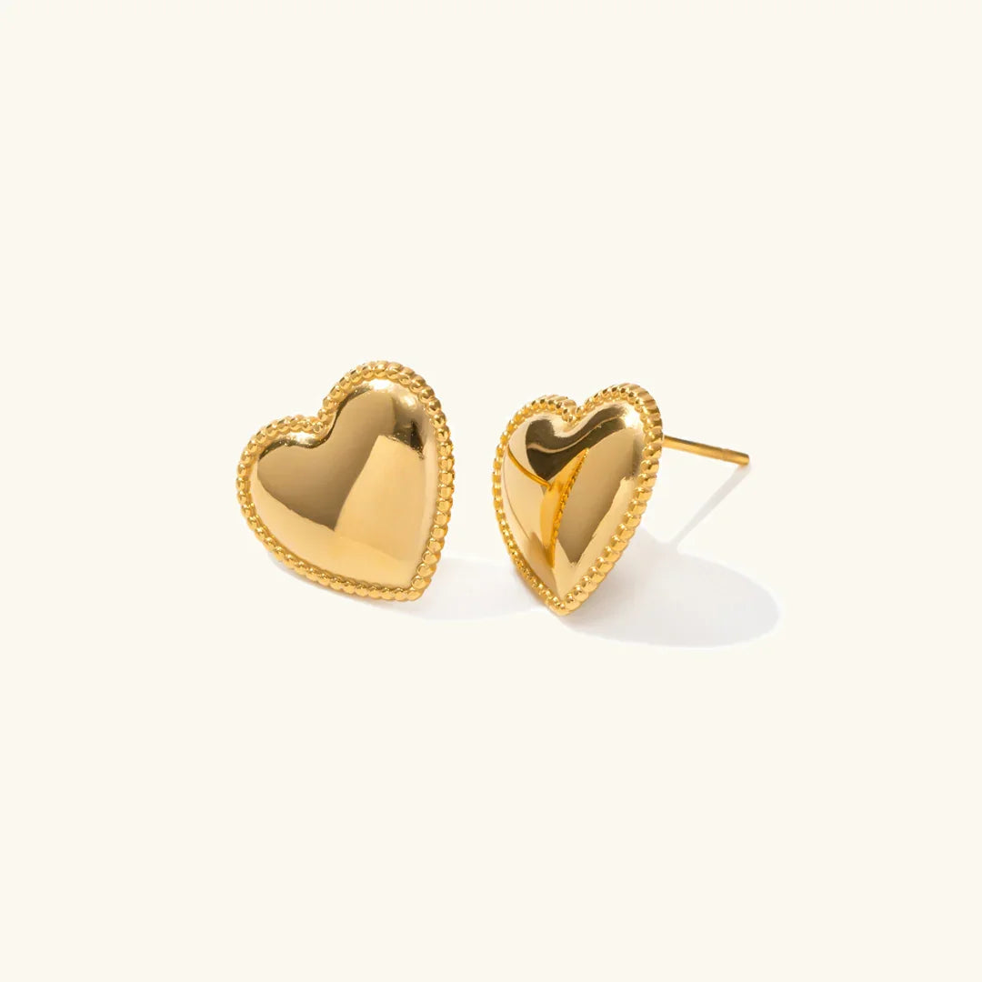 [GALE]Ruth Heart Gold Earrings