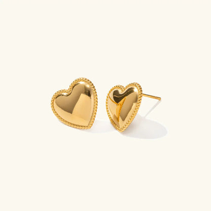 [GALE]Ruth Heart Gold Earrings
