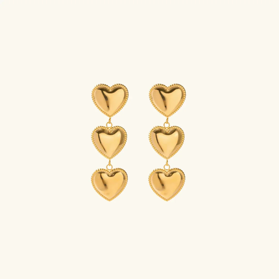[GALE]Aimee Gold Heart Earrings
