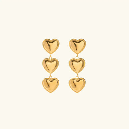 [GALE]Aimee Gold Heart Earrings