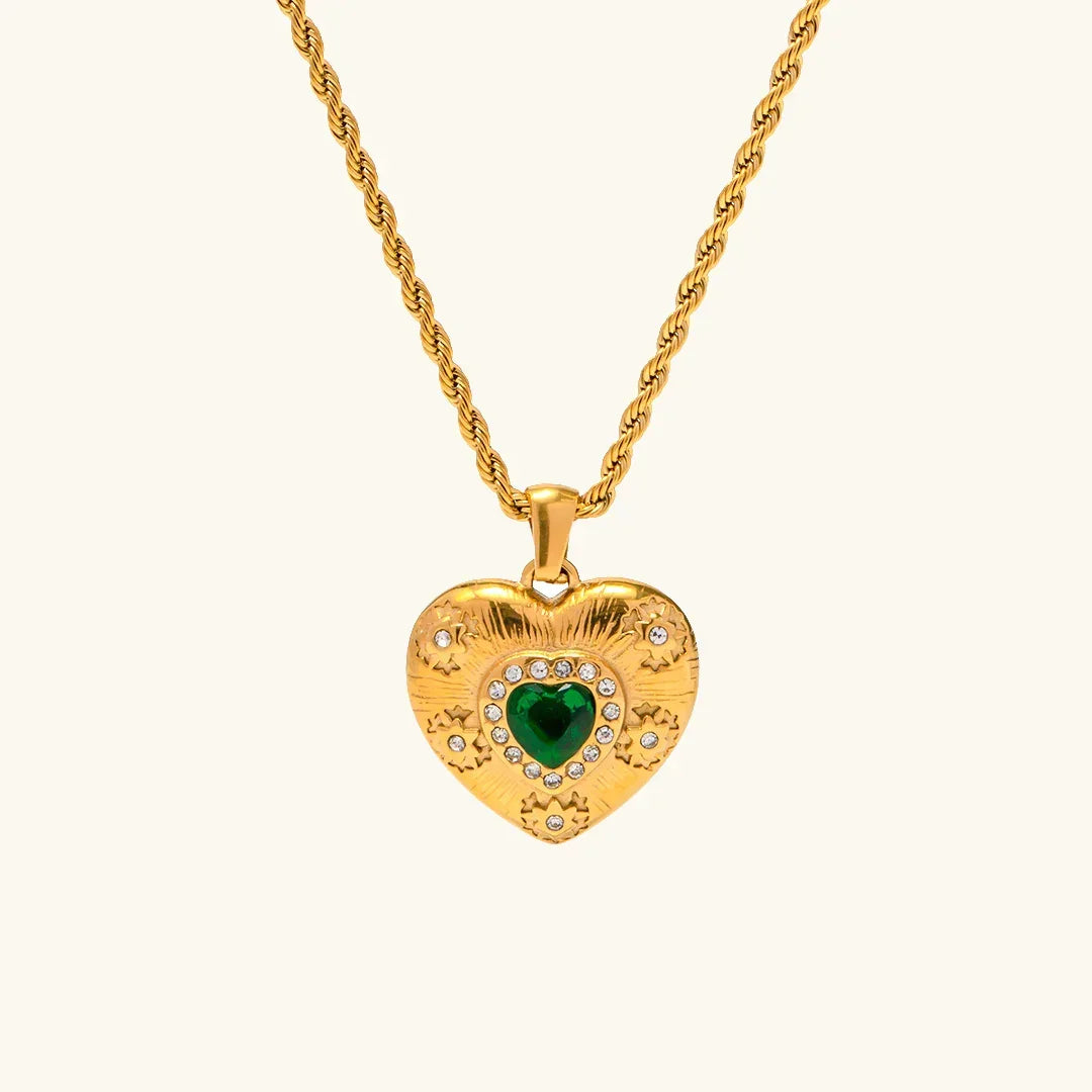 [GALE]Caelus Gold Heart Necklace