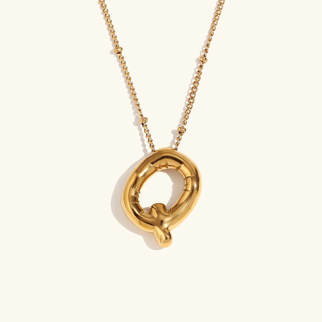 [GALE]Balloon Gold Initial Necklace