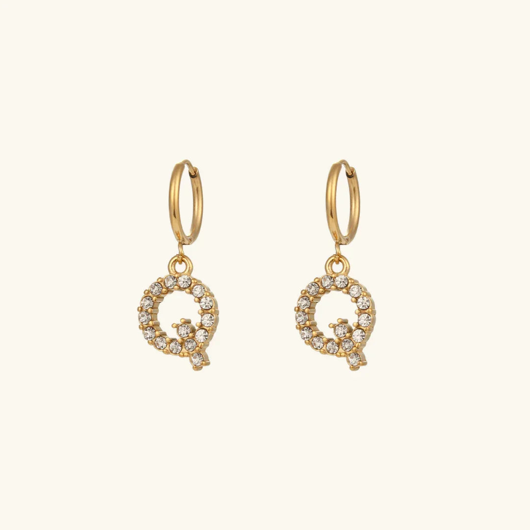 [GALE]Wilhemina Initial Letter Earrings