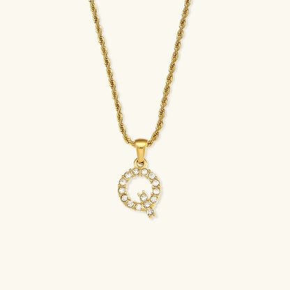 [GALE]Maeve Letter Initial Diamond Necklace