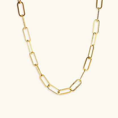 [GALE]Ria Gold Paperclip Chain Necklace