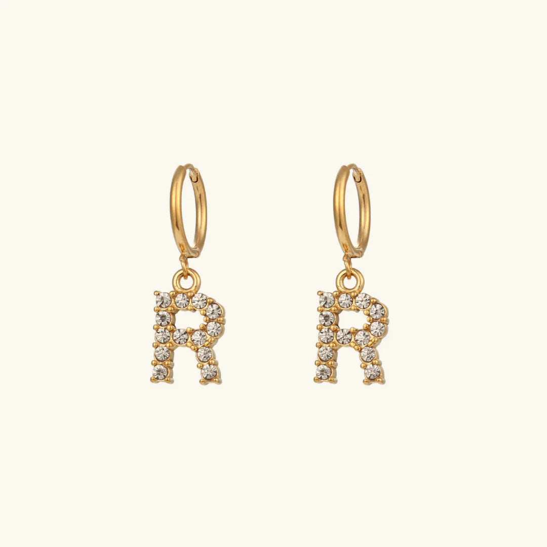 [GALE]Wilhemina Initial Letter Earrings