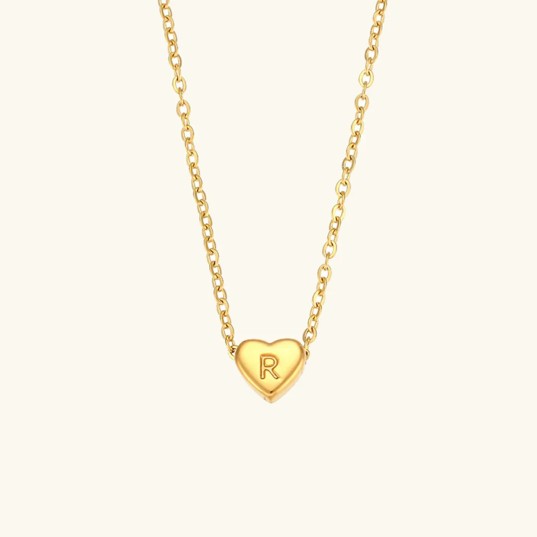 [GALE]Heart Initial Gold Necklace