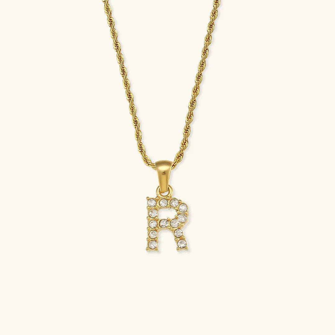 [GALE]Maeve Letter Initial Diamond Necklace
