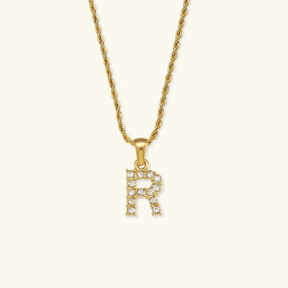 [GALE]Maeve Letter Initial Diamond Necklace