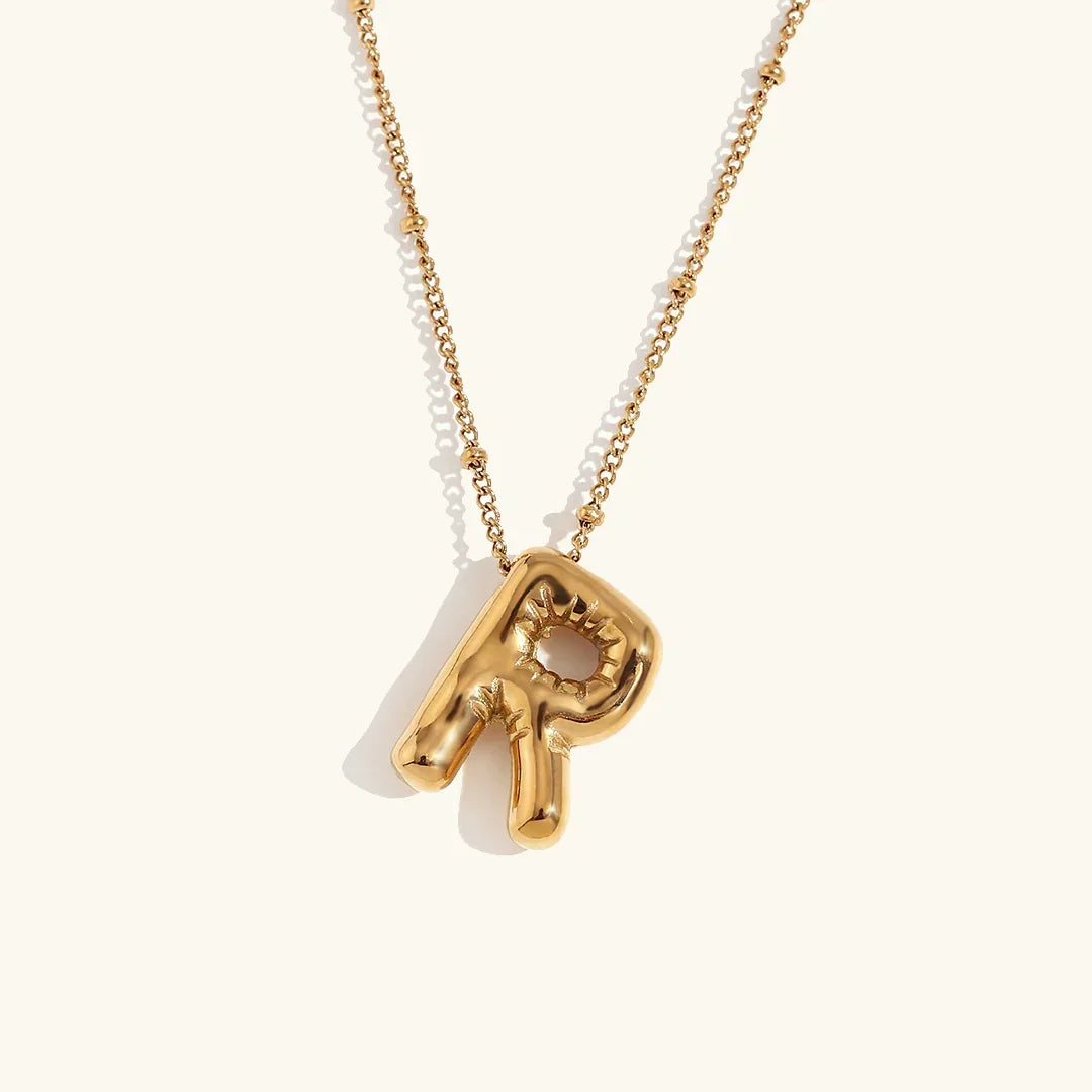 [GALE]Balloon Gold Initial Necklace